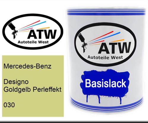 Mercedes-Benz, Designo Goldgelb Perleffekt, 030: 1L Lackdose, von ATW Autoteile West.